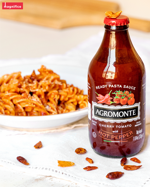 Ready Cherry Tomato Pasta Sauce with Hot Pepper 11.64 Oz - Magnifico Food