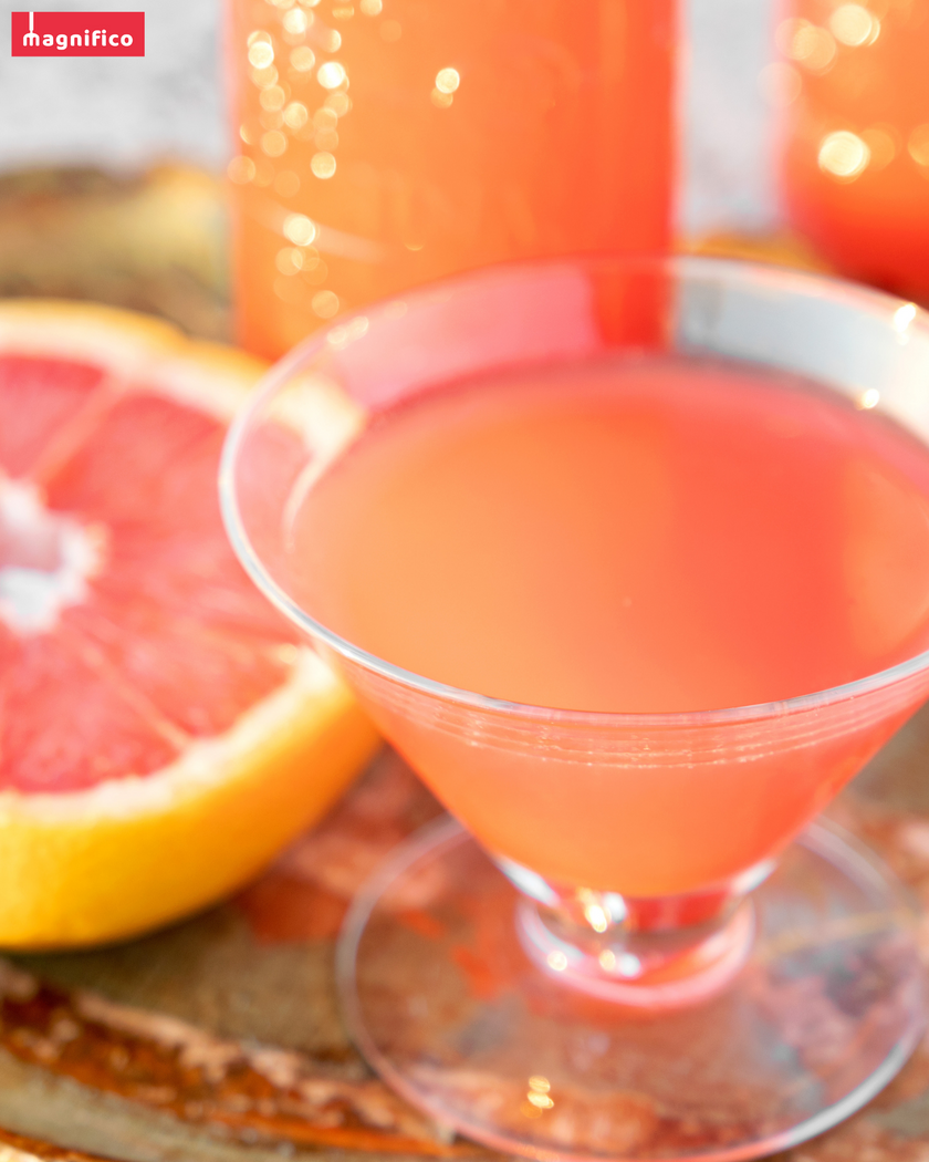Refreshing Organic Red Grapefruit Frizzy Drink Galvanina Magnifico Food